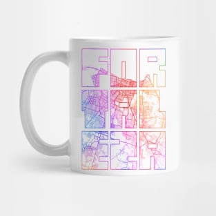 Fortaleza, Brazil City Map Typography - Colorful Mug